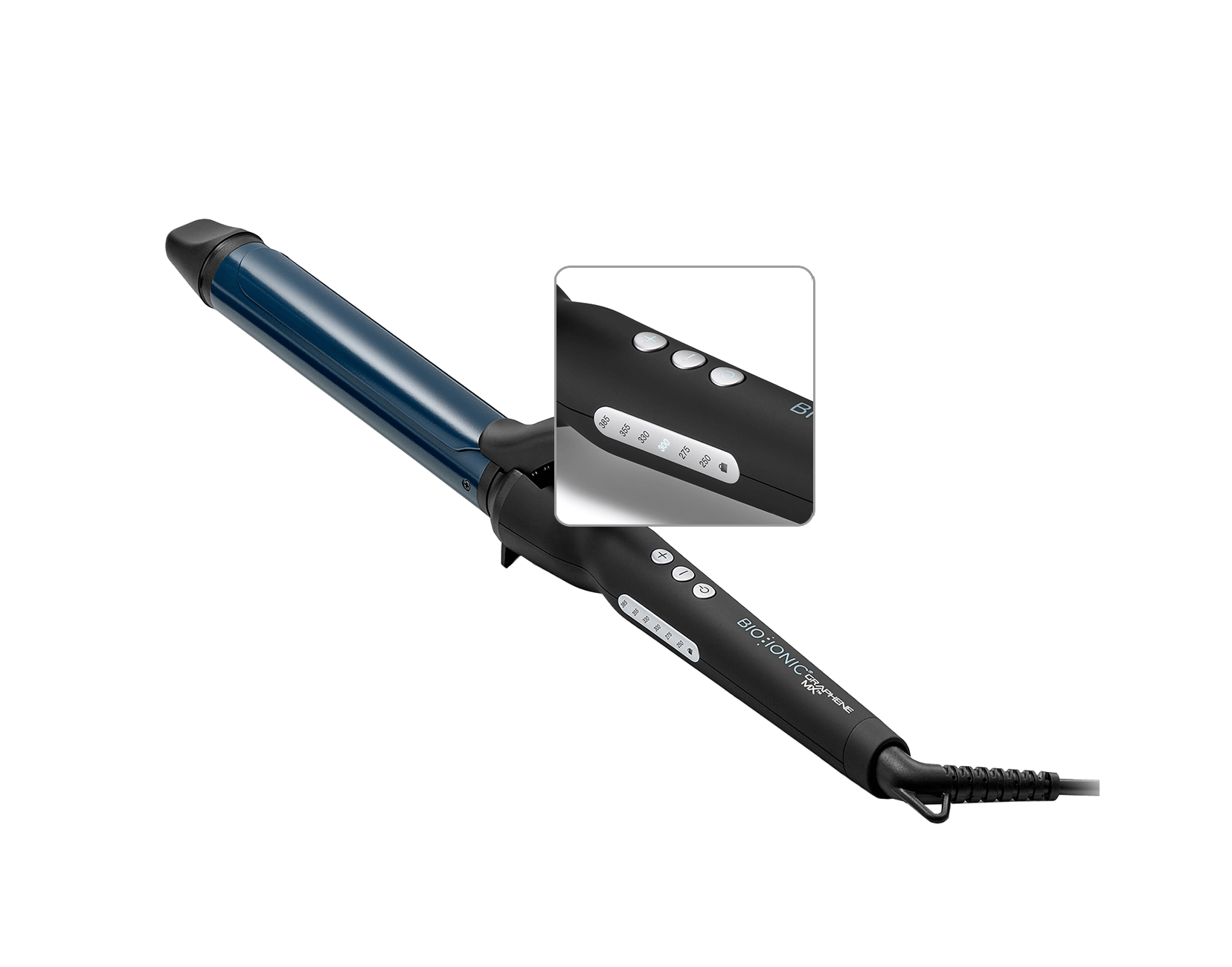 Graphene MX Long Barrel Curling Iron - Adjustable Heat Settings